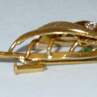 Geelgouden Broche Blad